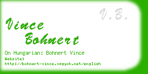 vince bohnert business card